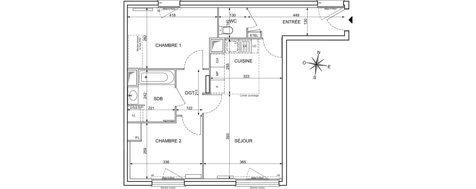 Appartement T3 de 58,17 m2 &agrave; Maisons-Alfort Centre vert de maison