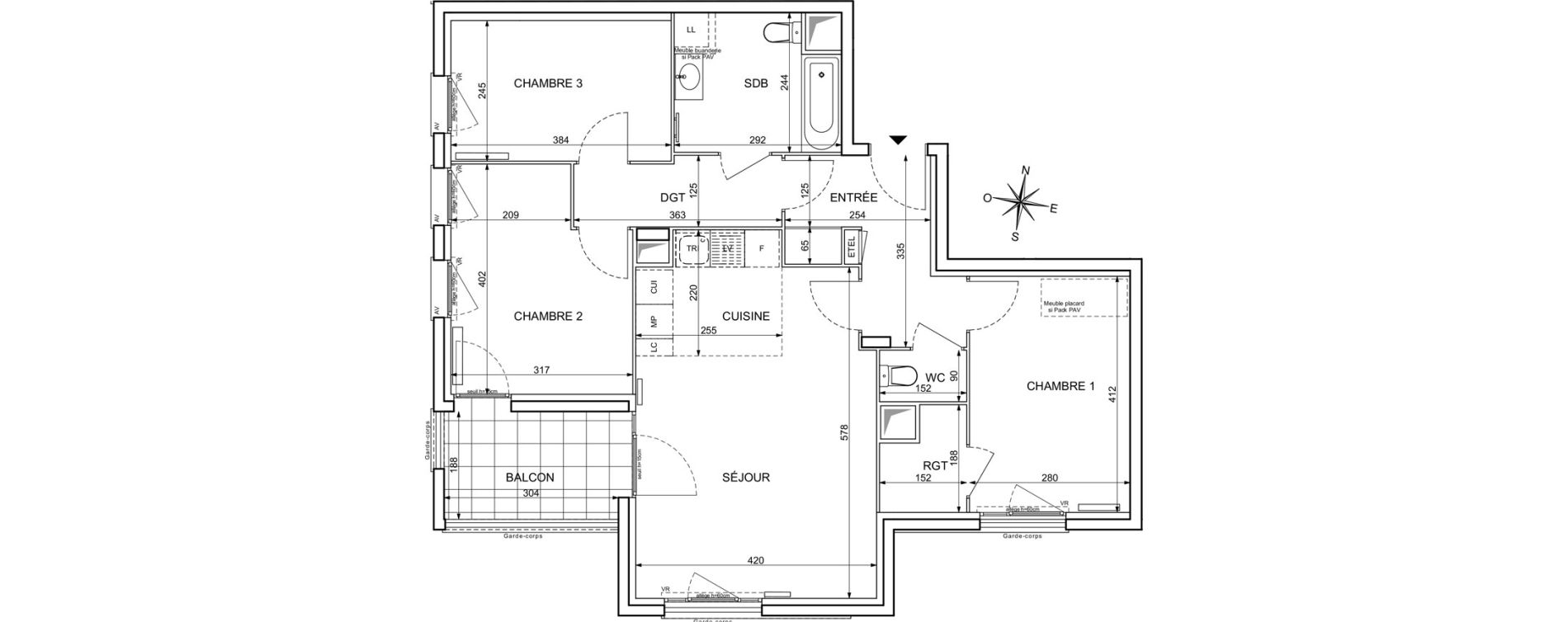 Appartement T4 de 79,19 m2 &agrave; Maisons-Alfort Centre vert de maison