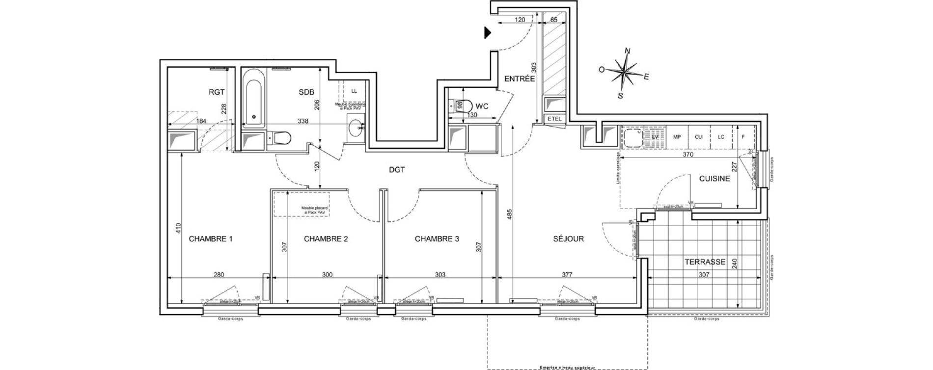 Appartement T4 de 78,59 m2 &agrave; Maisons-Alfort Centre vert de maison