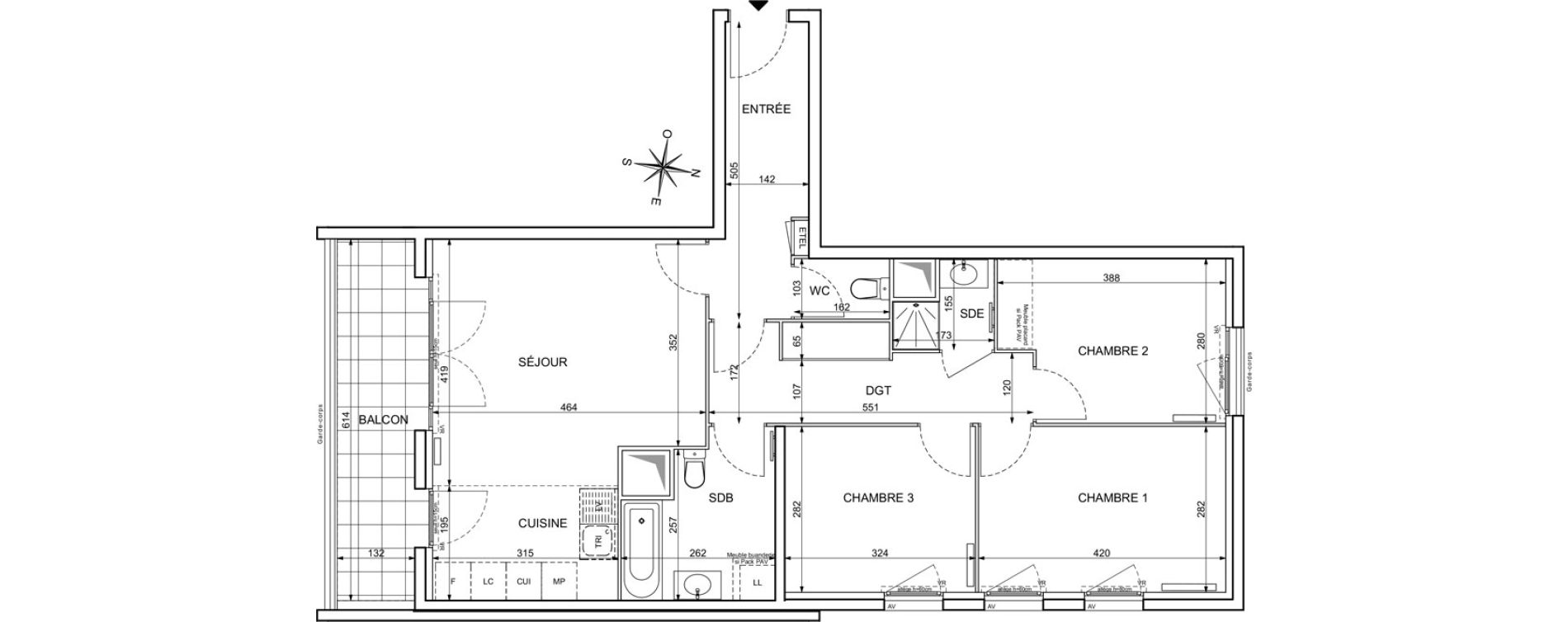 Appartement T4 de 80,98 m2 &agrave; Maisons-Alfort Centre vert de maison