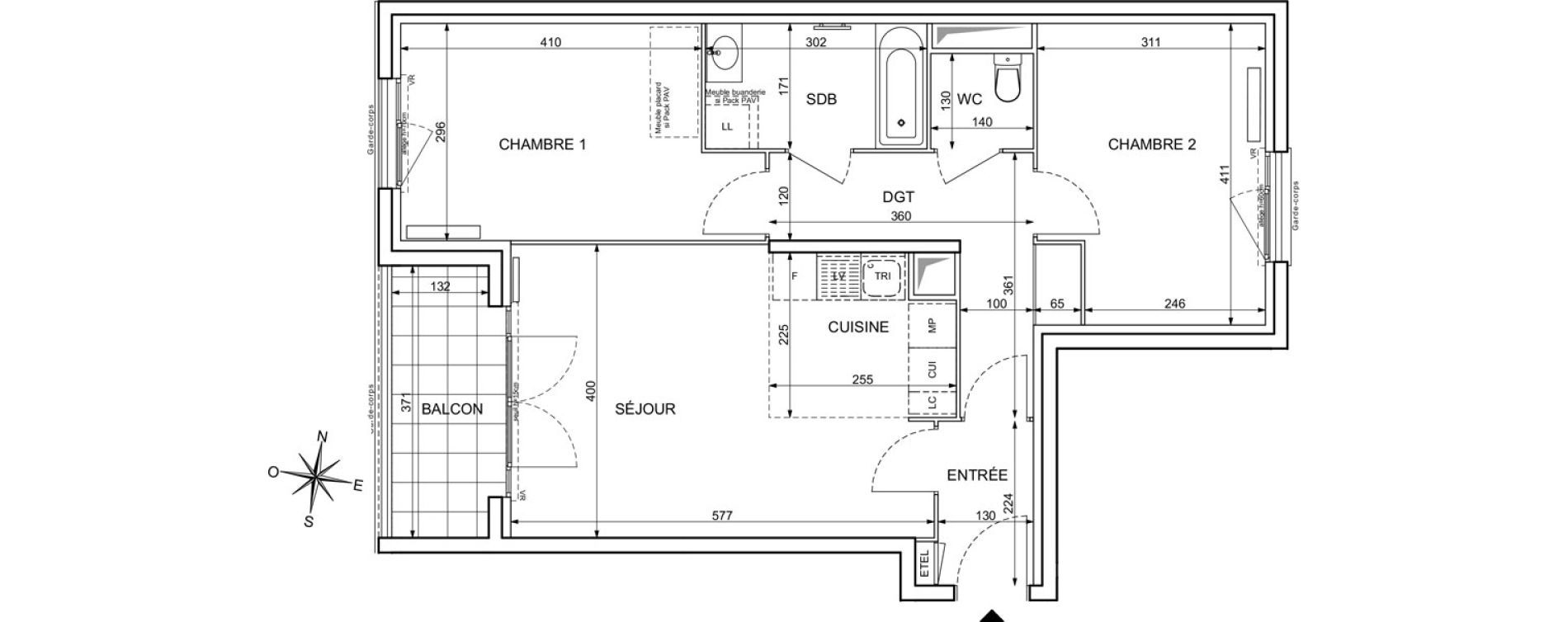 Appartement T3 de 65,61 m2 &agrave; Maisons-Alfort Centre vert de maison