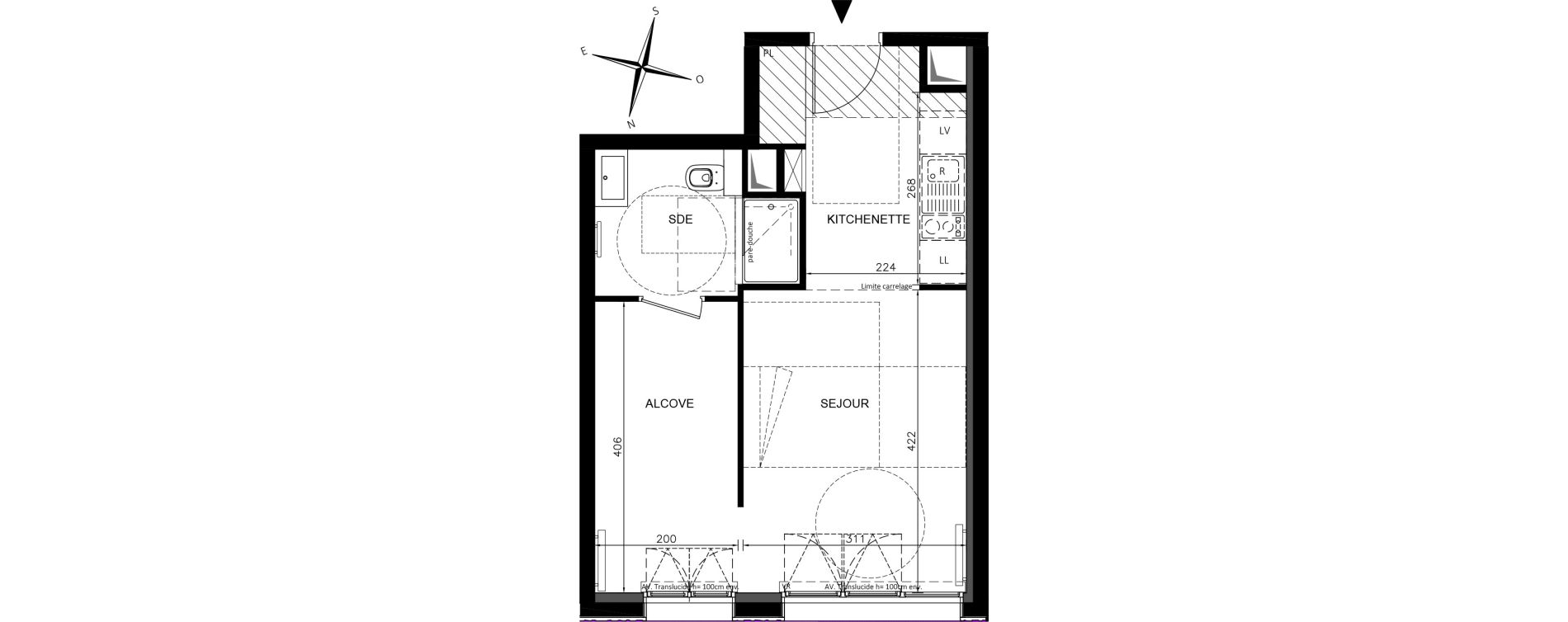 Appartement T1 de 34,30 m2 &agrave; Maisons-Alfort Alfort