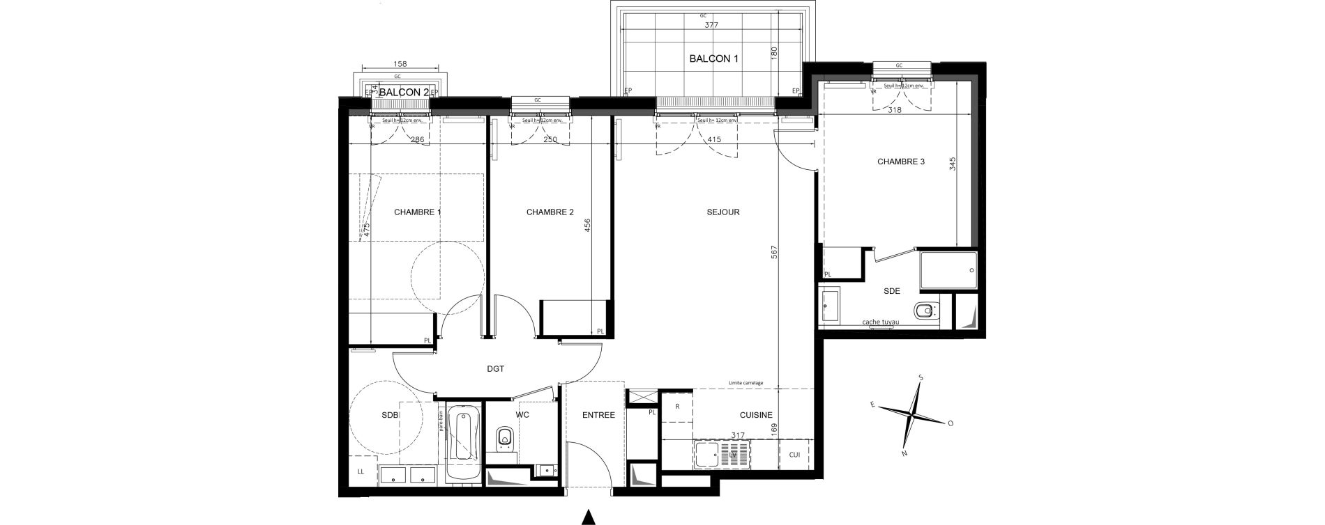 Appartement T4 de 85,60 m2 &agrave; Maisons-Alfort Alfort