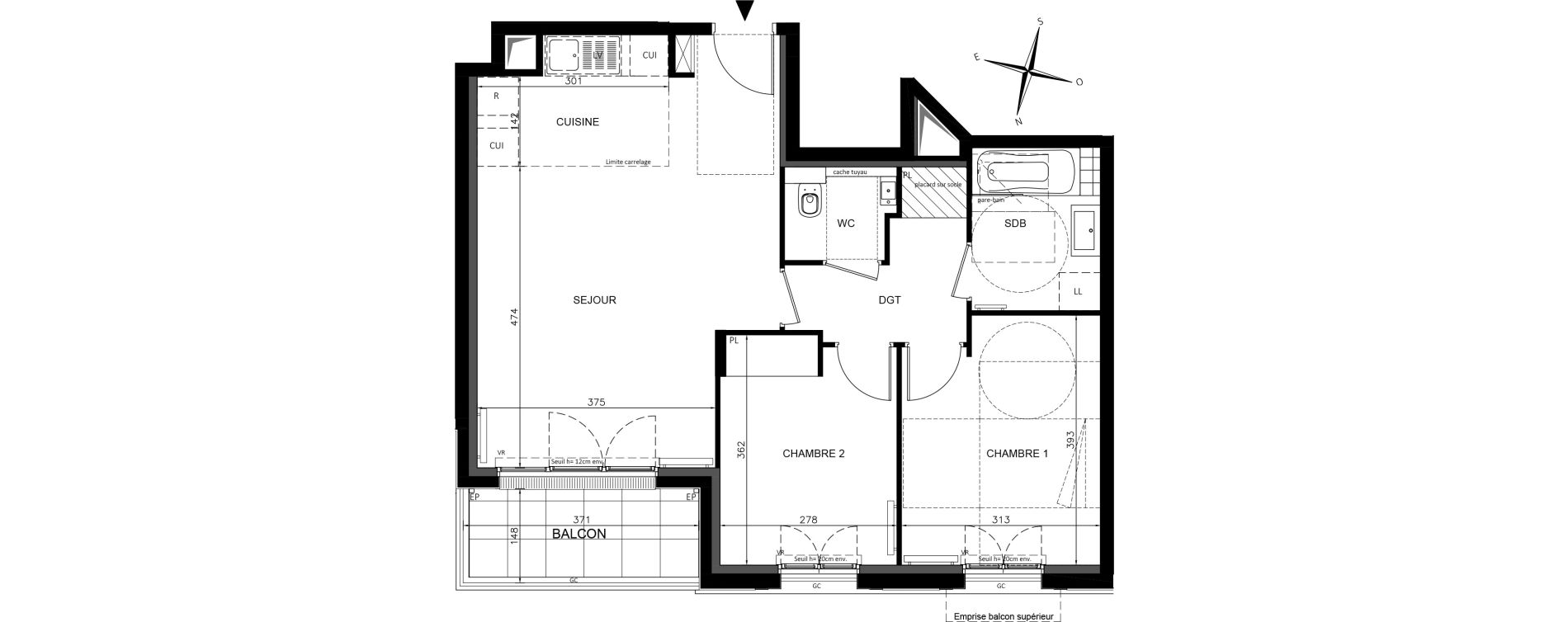 Appartement T3 de 63,40 m2 &agrave; Maisons-Alfort Alfort