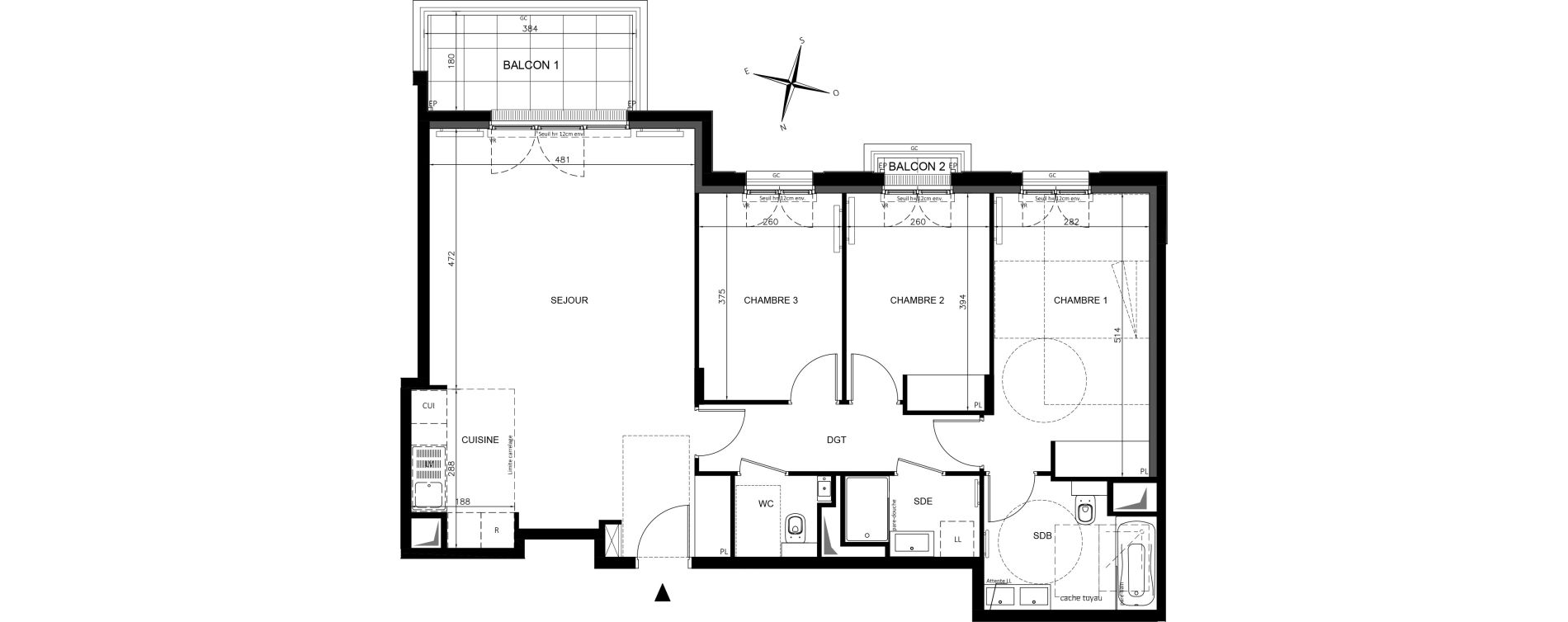 Appartement T4 de 89,90 m2 &agrave; Maisons-Alfort Alfort