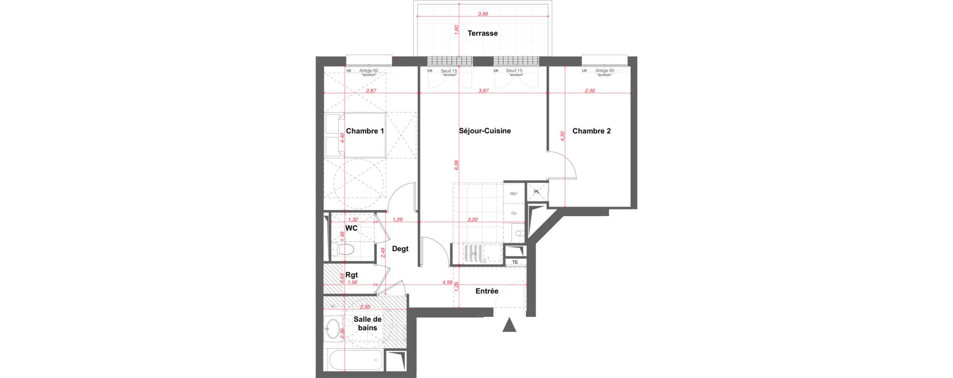 Appartement T3 de 61,22 m2 &agrave; Maisons-Alfort Charentonneau