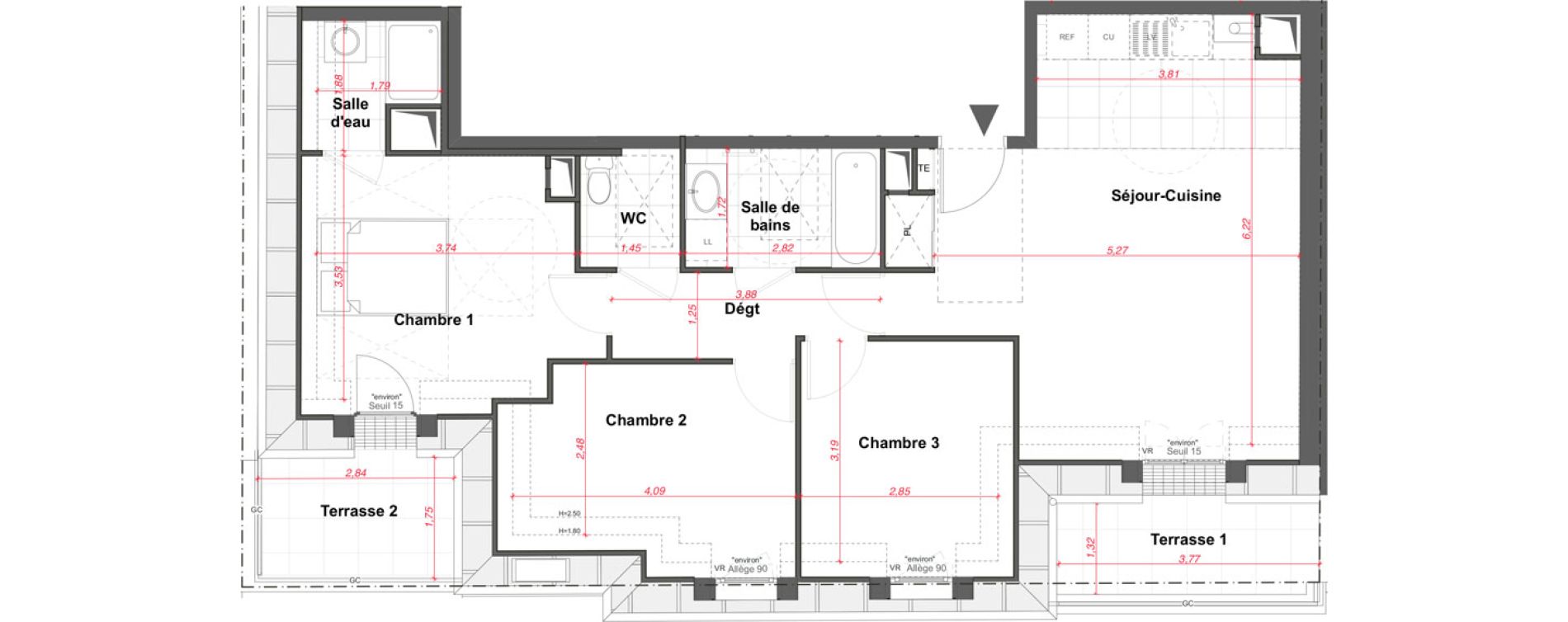 Appartement T4 de 77,39 m2 &agrave; Maisons-Alfort Charentonneau