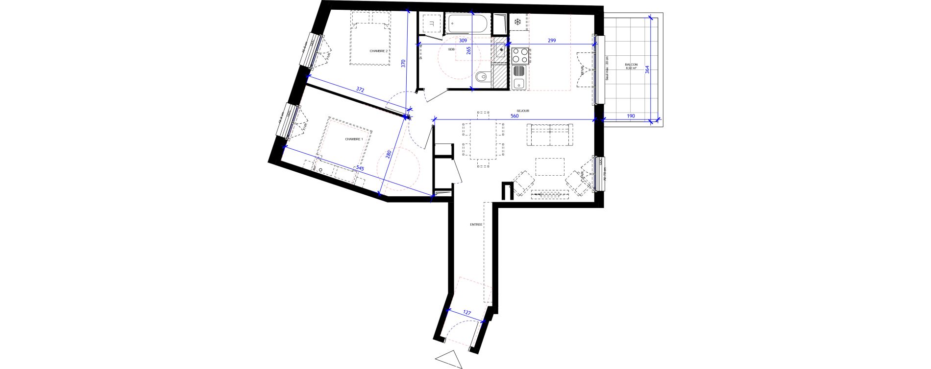 Appartement T3 de 69,29 m2 &agrave; Maisons-Alfort Centre vert de maison