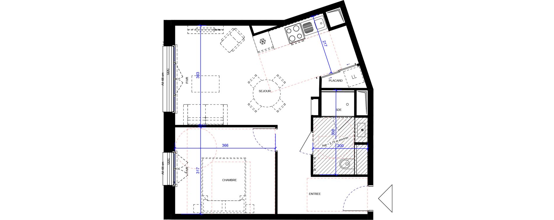 Appartement T2 de 45,67 m2 &agrave; Maisons-Alfort Centre vert de maison