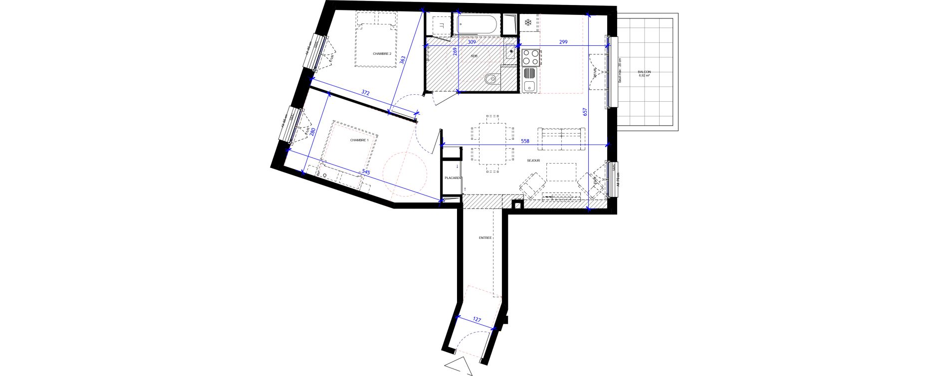 Appartement T3 de 69,26 m2 &agrave; Maisons-Alfort Centre vert de maison