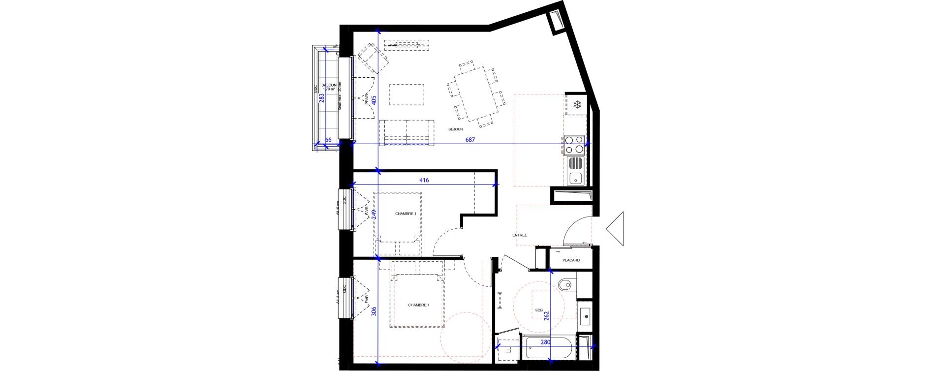 Appartement T3 de 64,68 m2 &agrave; Maisons-Alfort Centre vert de maison