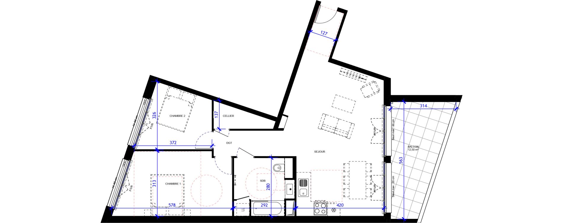 Appartement T3 de 71,50 m2 &agrave; Maisons-Alfort Centre vert de maison