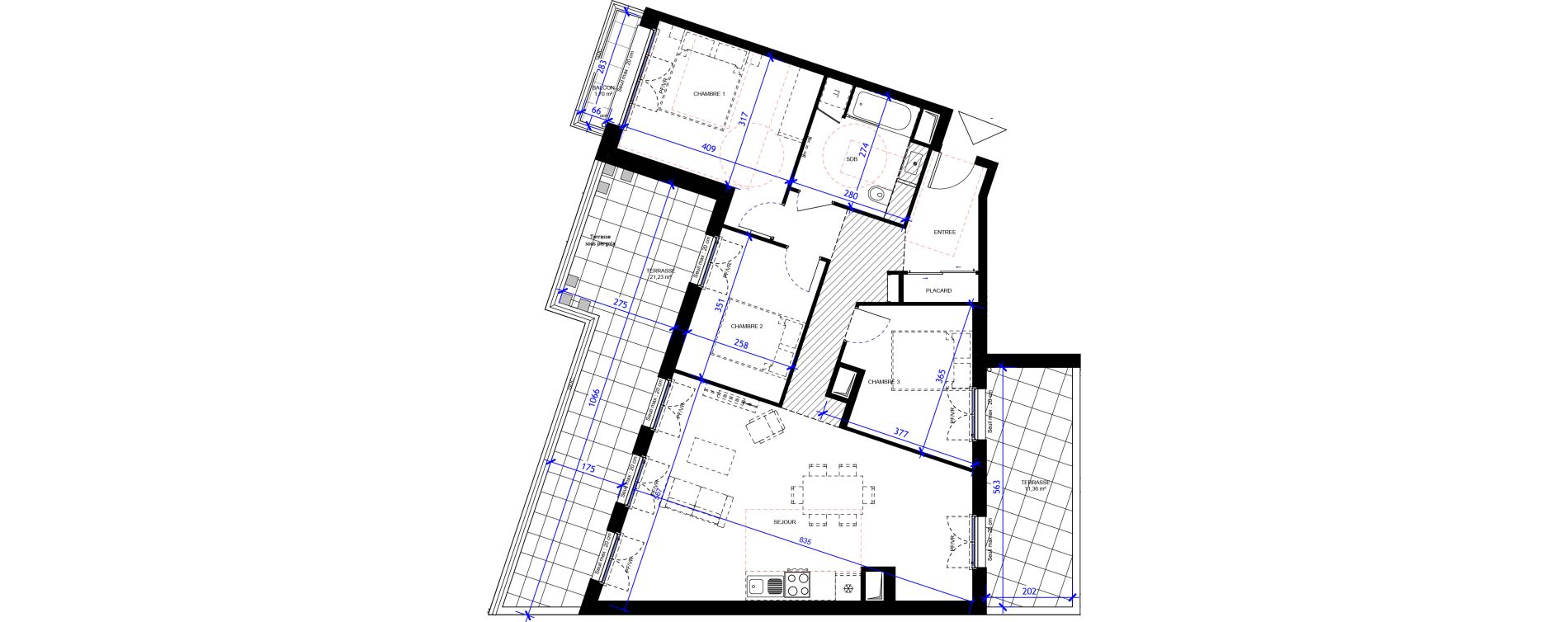 Appartement T4 de 78,78 m2 &agrave; Maisons-Alfort Centre vert de maison