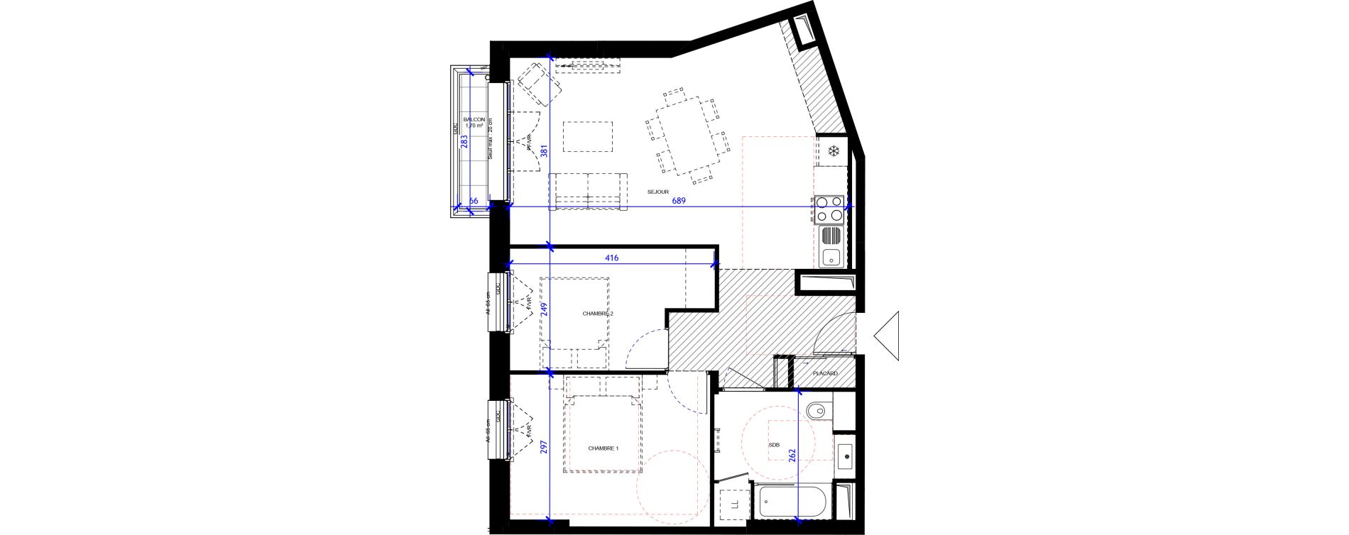 Appartement T3 de 64,08 m2 &agrave; Maisons-Alfort Centre vert de maison