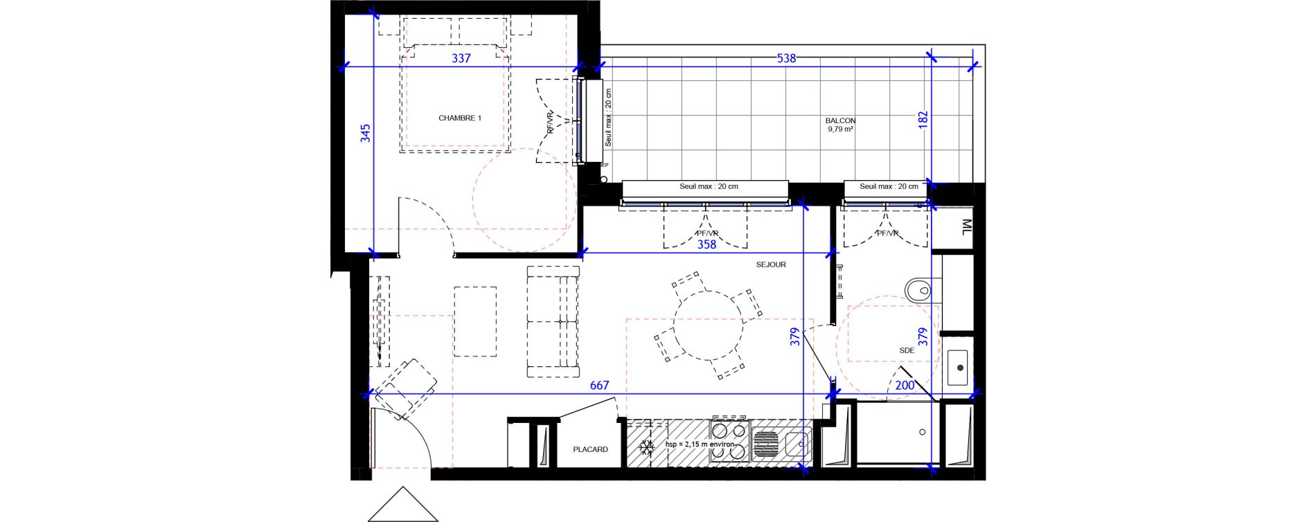 Appartement T2 de 40,37 m2 &agrave; Maisons-Alfort Centre vert de maison