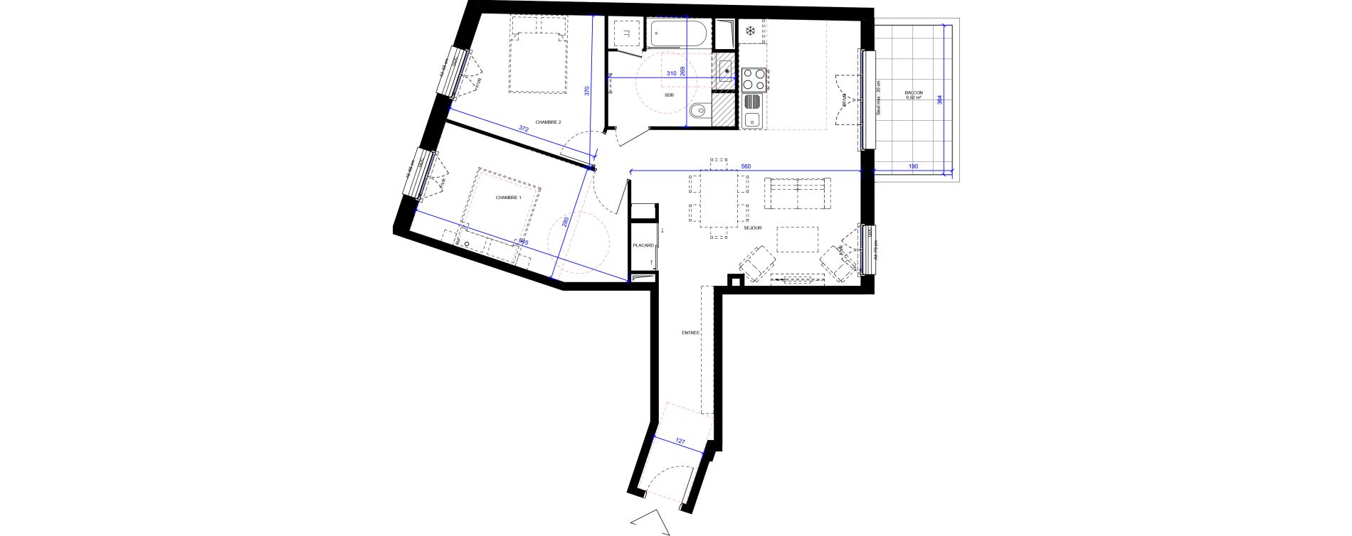 Appartement T3 de 61,41 m2 &agrave; Maisons-Alfort Centre vert de maison