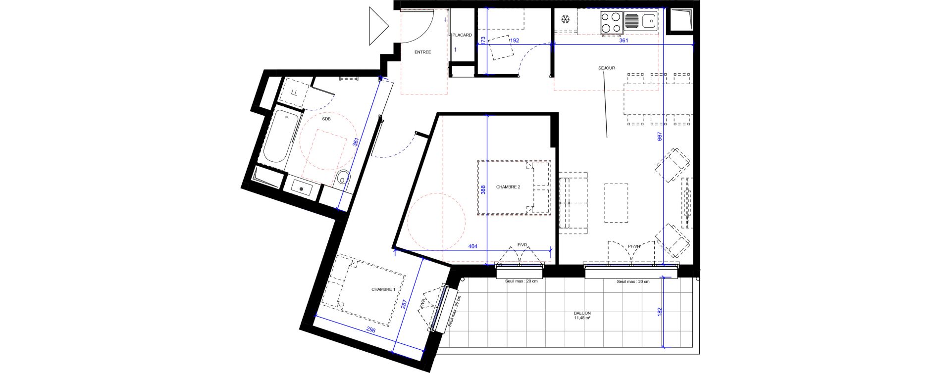 Appartement T3 de 64,62 m2 &agrave; Maisons-Alfort Centre vert de maison