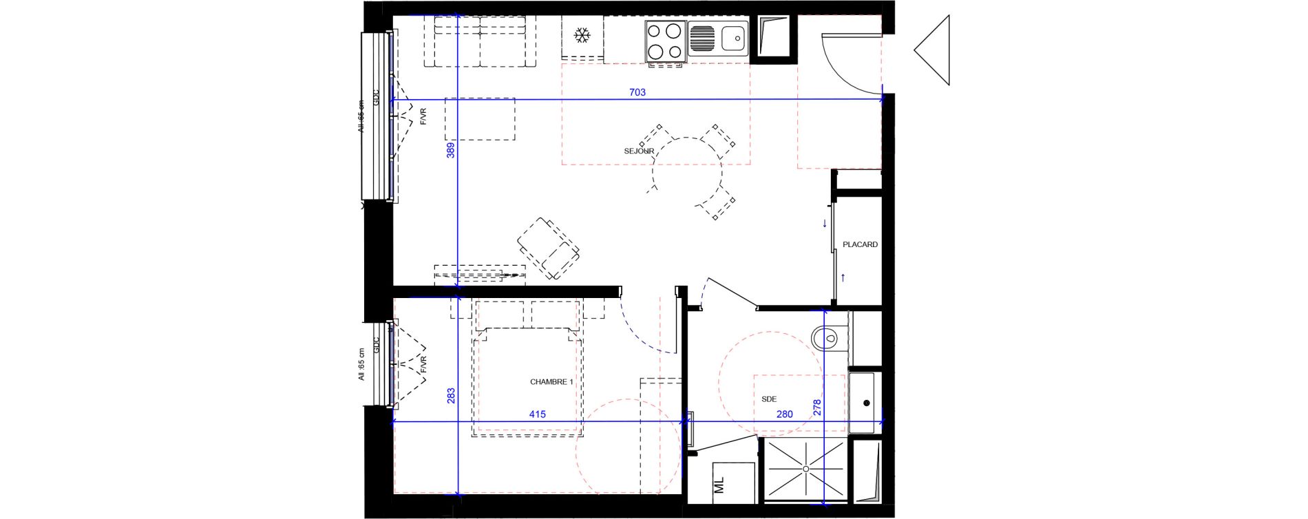 Appartement T2 de 46,14 m2 &agrave; Maisons-Alfort Centre vert de maison