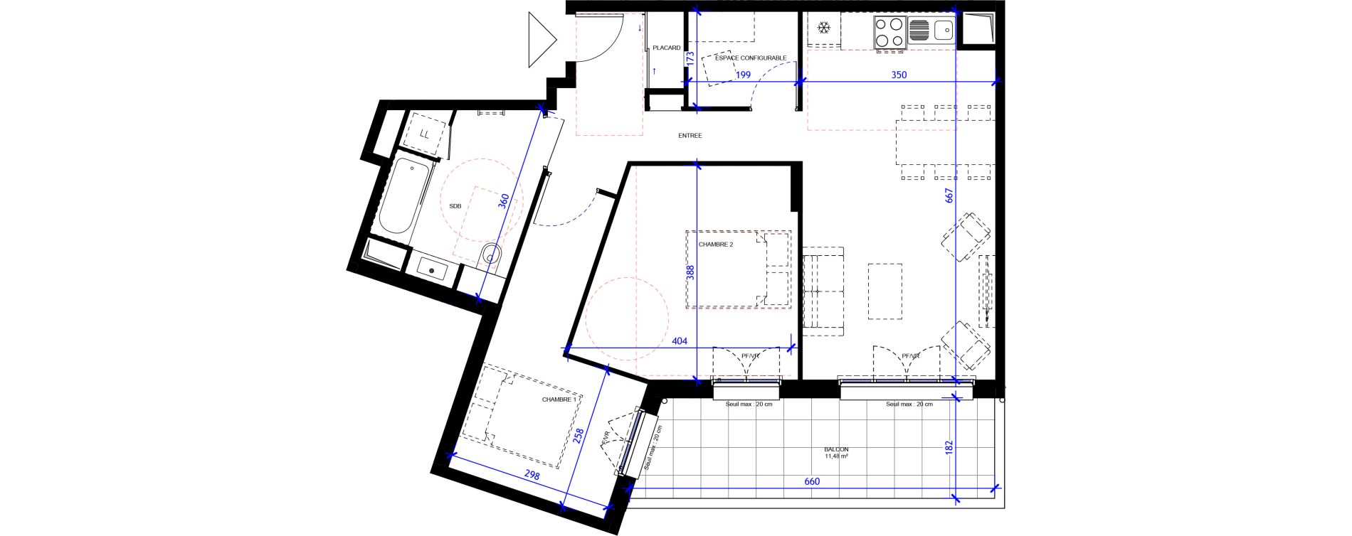 Appartement T3 de 68,24 m2 &agrave; Maisons-Alfort Centre vert de maison