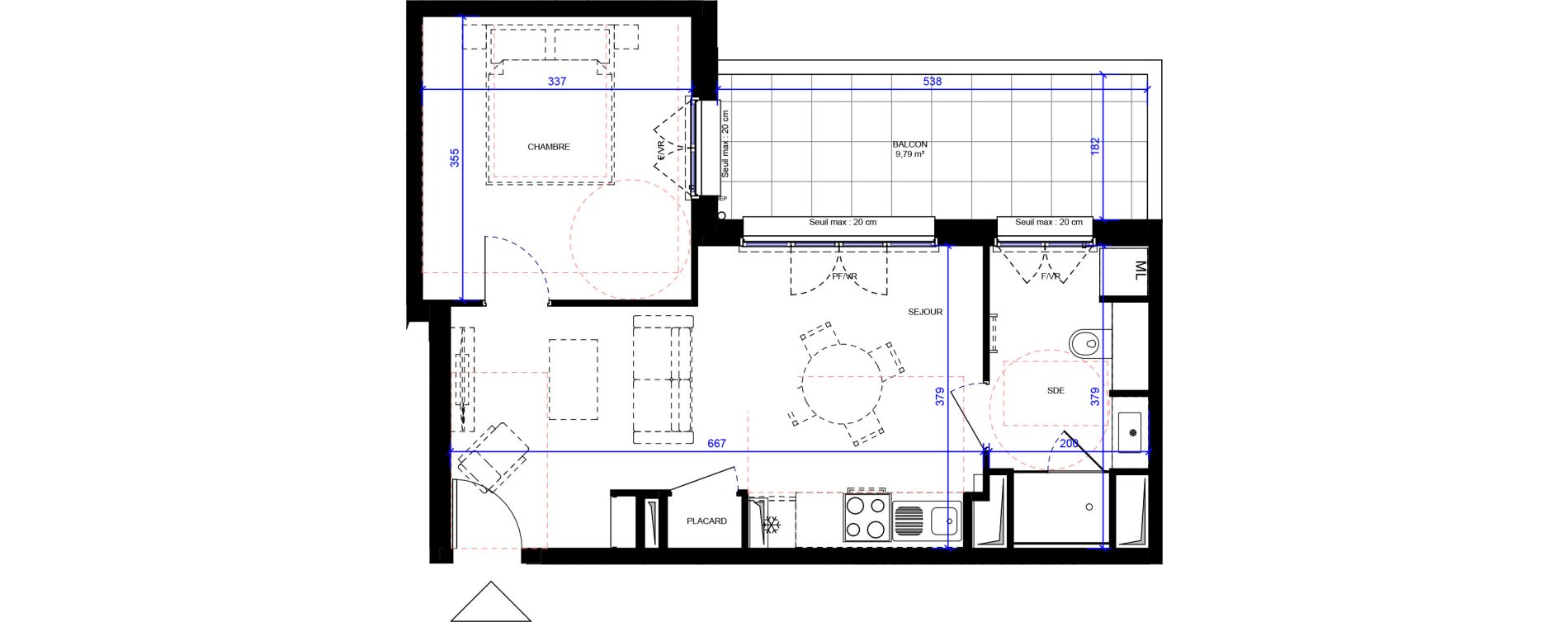 Appartement T2 de 40,73 m2 &agrave; Maisons-Alfort Centre vert de maison