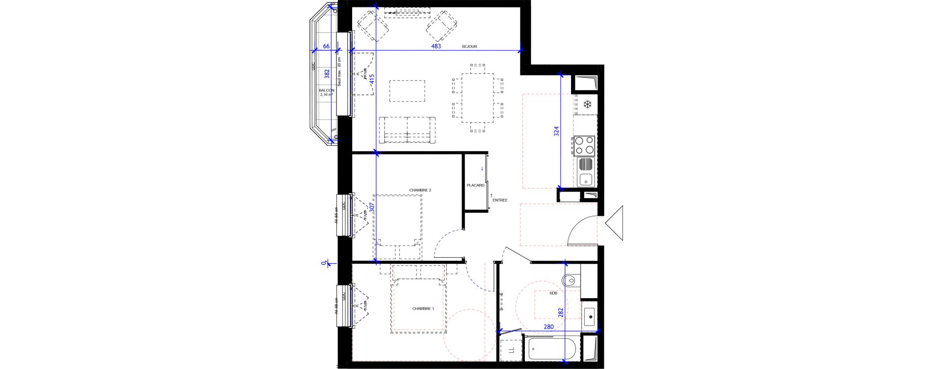Appartement T3 de 64,61 m2 &agrave; Maisons-Alfort Centre vert de maison