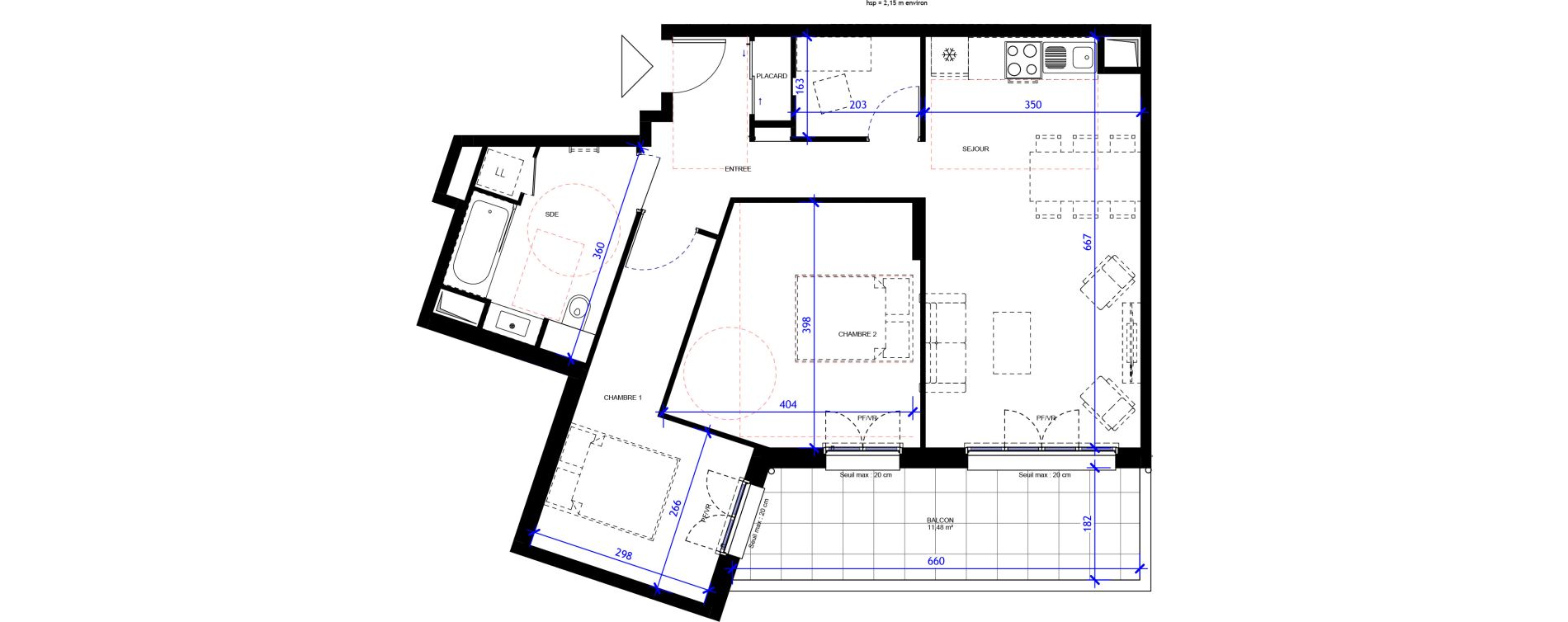 Appartement T3 de 64,77 m2 &agrave; Maisons-Alfort Centre vert de maison