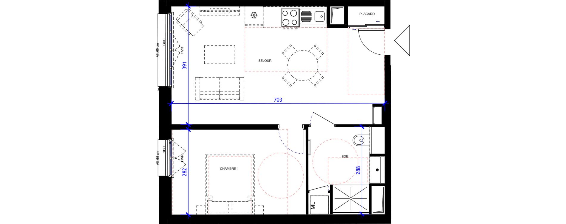 Appartement T2 de 45,73 m2 &agrave; Maisons-Alfort Centre vert de maison