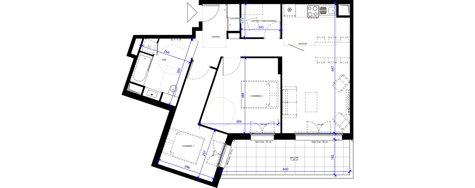 Appartement T3 de 67,91 m2 &agrave; Maisons-Alfort Centre vert de maison