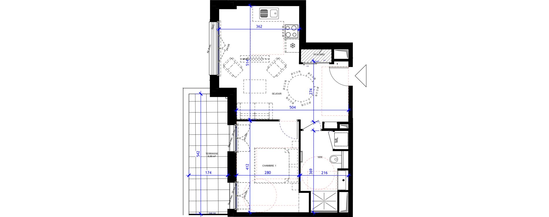 Appartement T2 de 43,23 m2 &agrave; Maisons-Alfort Centre vert de maison