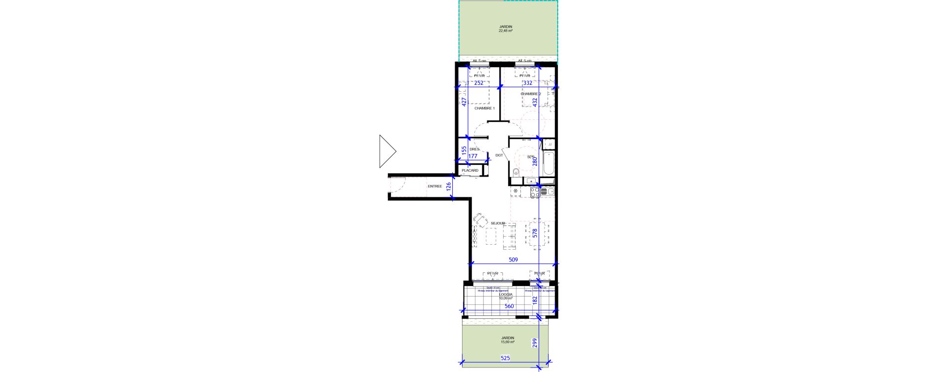 Appartement T3 de 75,68 m2 &agrave; Maisons-Alfort Centre vert de maison