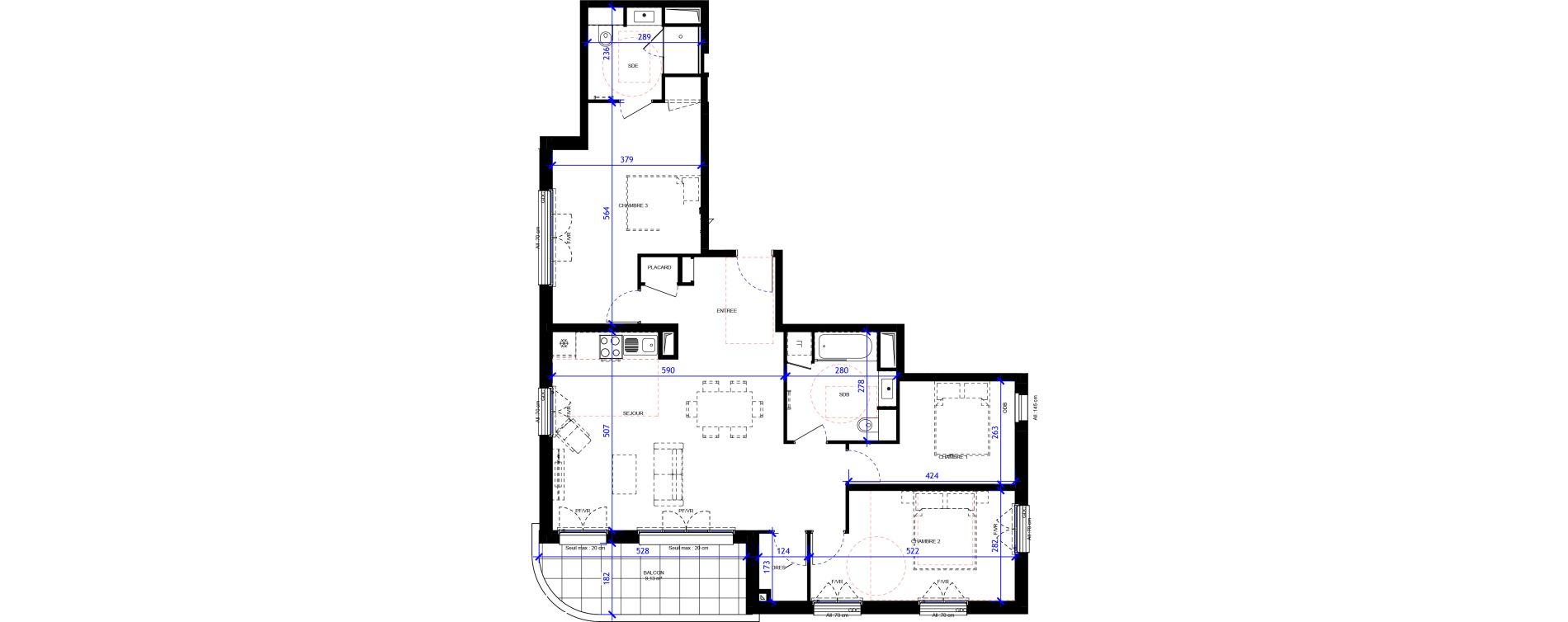 Appartement T4 de 94,68 m2 &agrave; Maisons-Alfort Centre vert de maison
