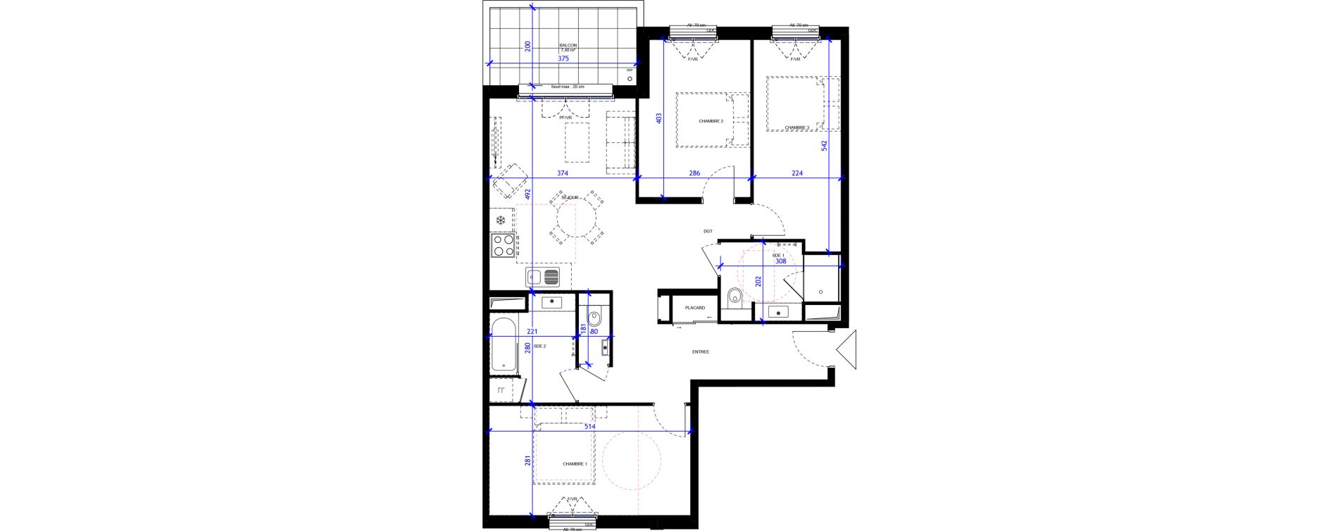 Appartement T4 de 85,07 m2 &agrave; Maisons-Alfort Centre vert de maison