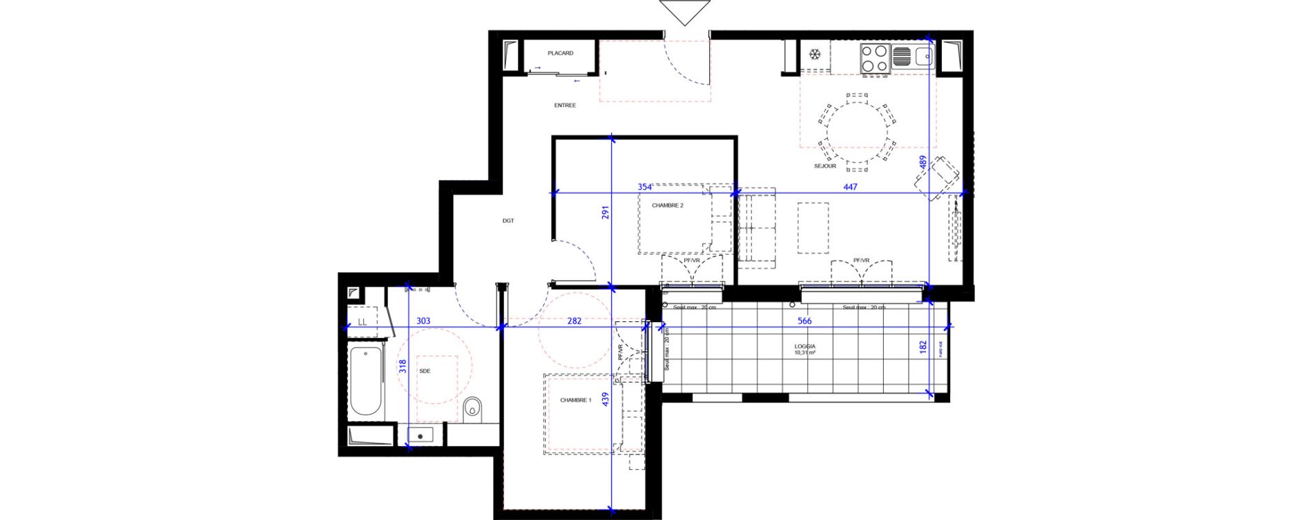 Appartement T3 de 65,90 m2 &agrave; Maisons-Alfort Centre vert de maison