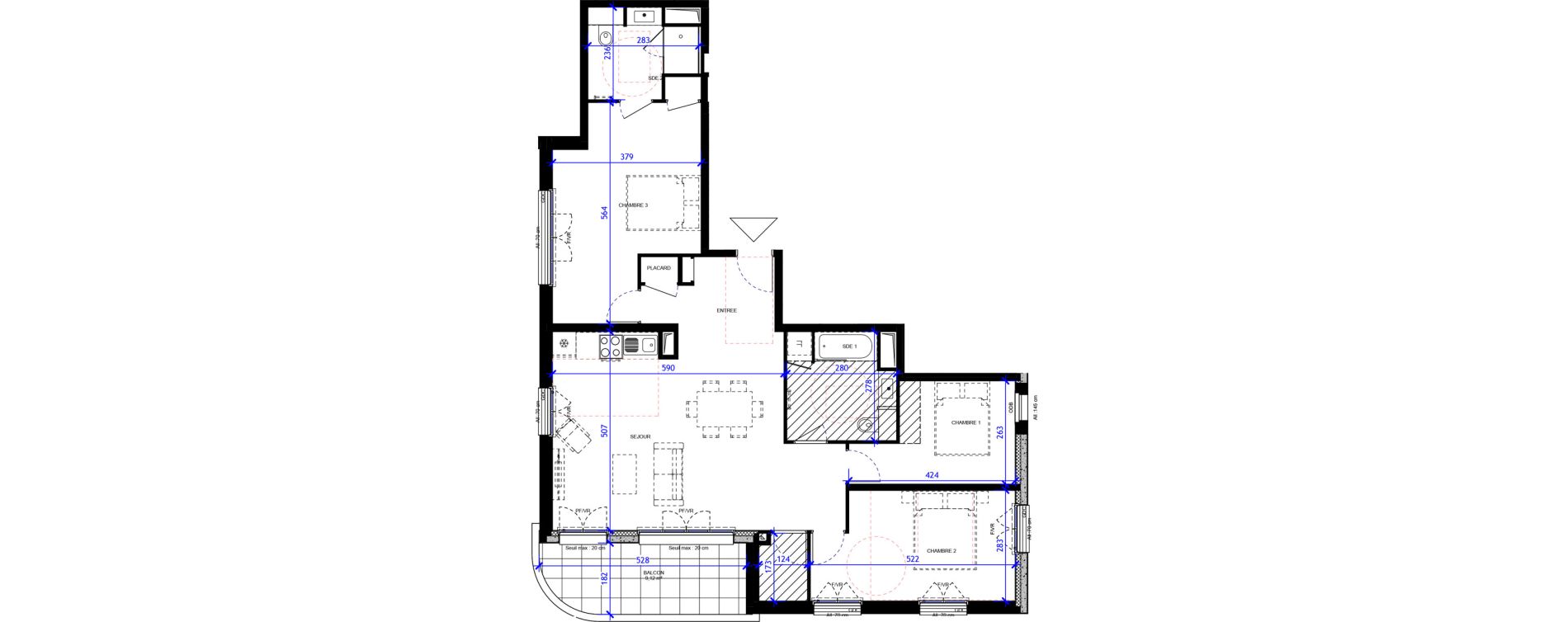 Appartement T4 de 94,64 m2 &agrave; Maisons-Alfort Centre vert de maison