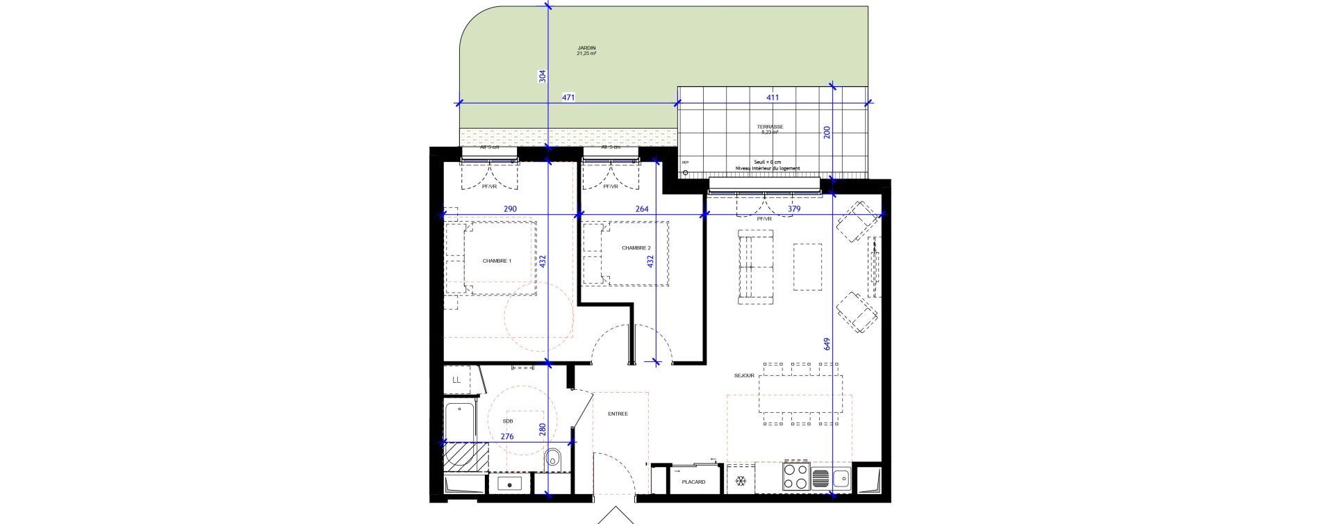 Appartement T3 de 62,14 m2 &agrave; Maisons-Alfort Centre vert de maison