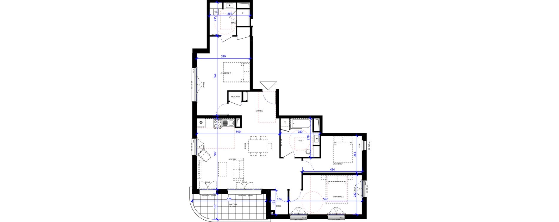 Appartement T4 de 94,62 m2 &agrave; Maisons-Alfort Centre vert de maison