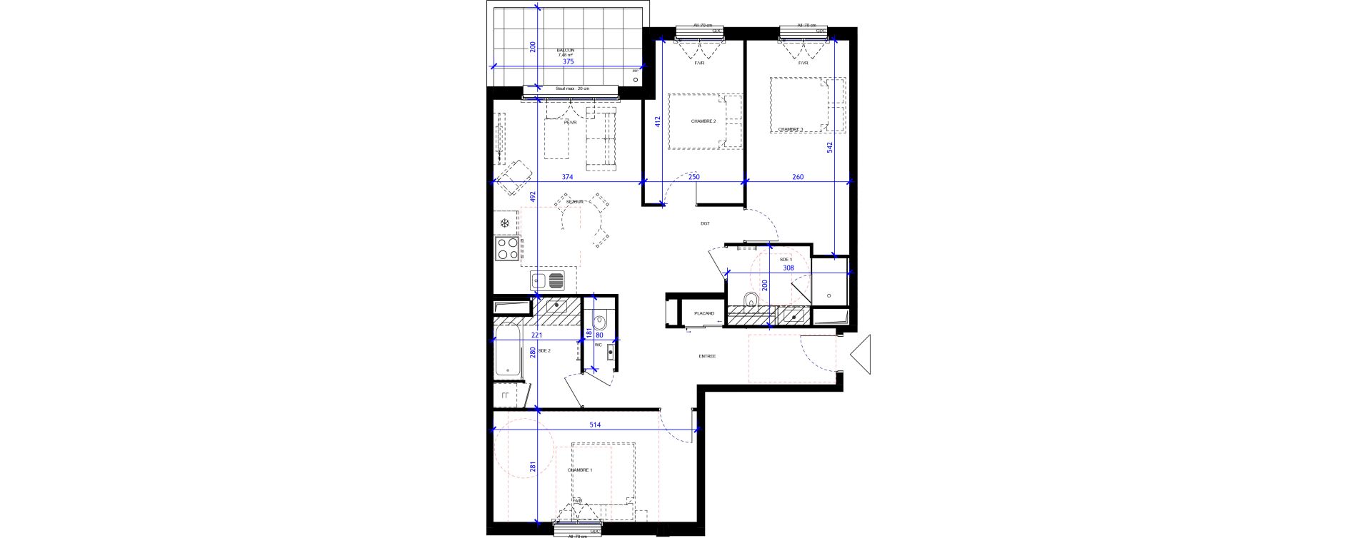Appartement T4 de 85,35 m2 &agrave; Maisons-Alfort Centre vert de maison