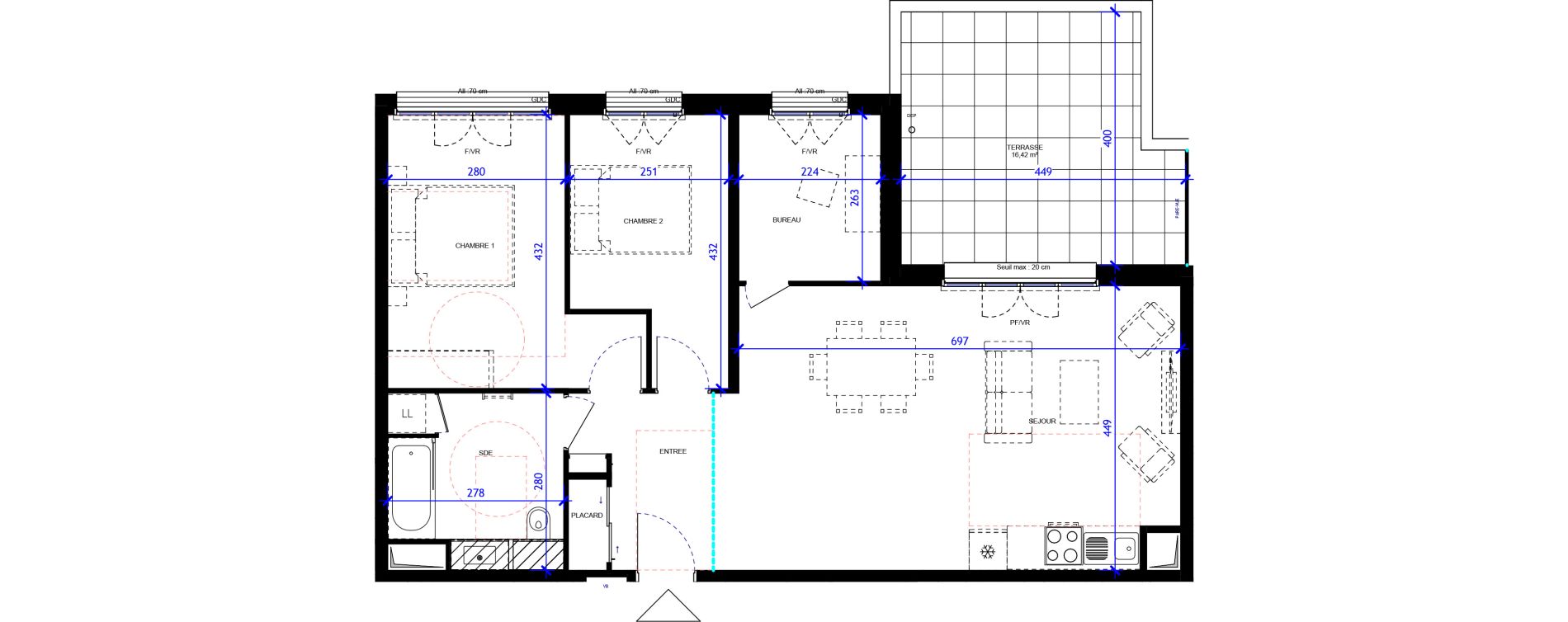 Appartement T3 de 74,01 m2 &agrave; Maisons-Alfort Centre vert de maison