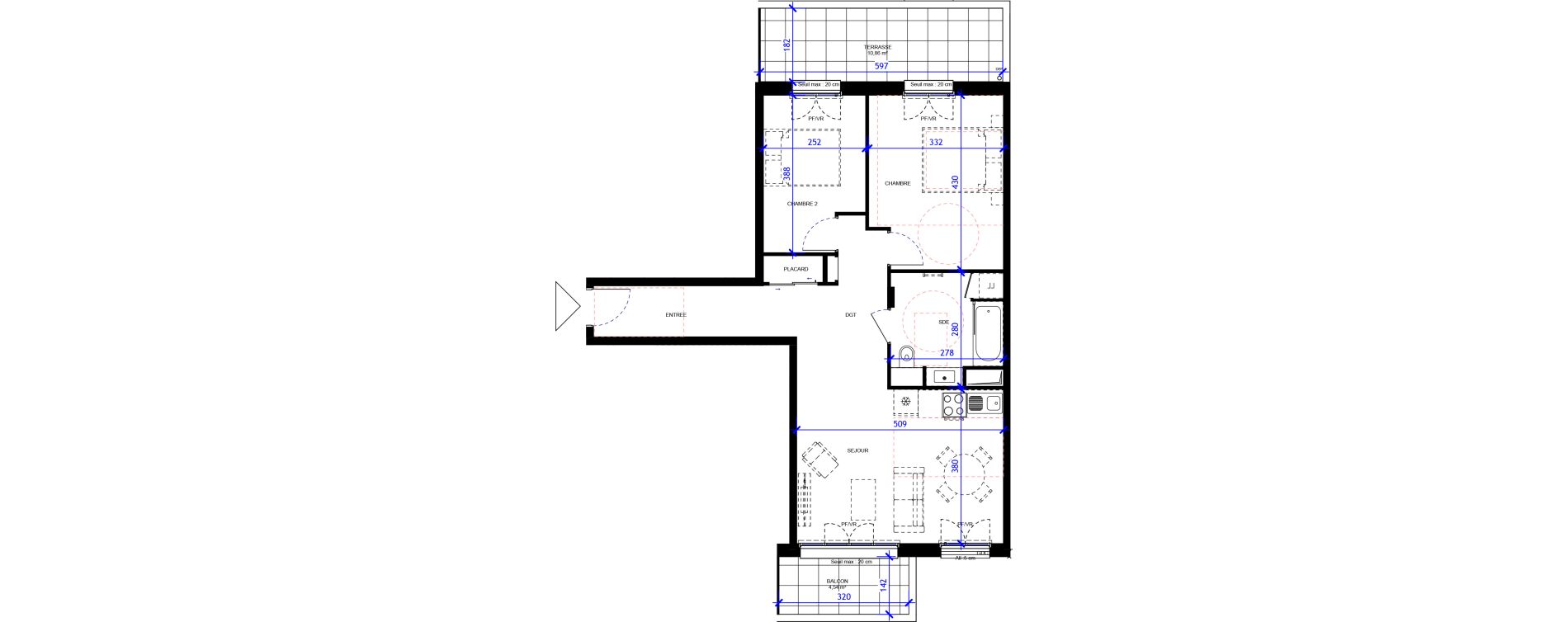 Appartement T3 de 64,18 m2 &agrave; Maisons-Alfort Centre vert de maison