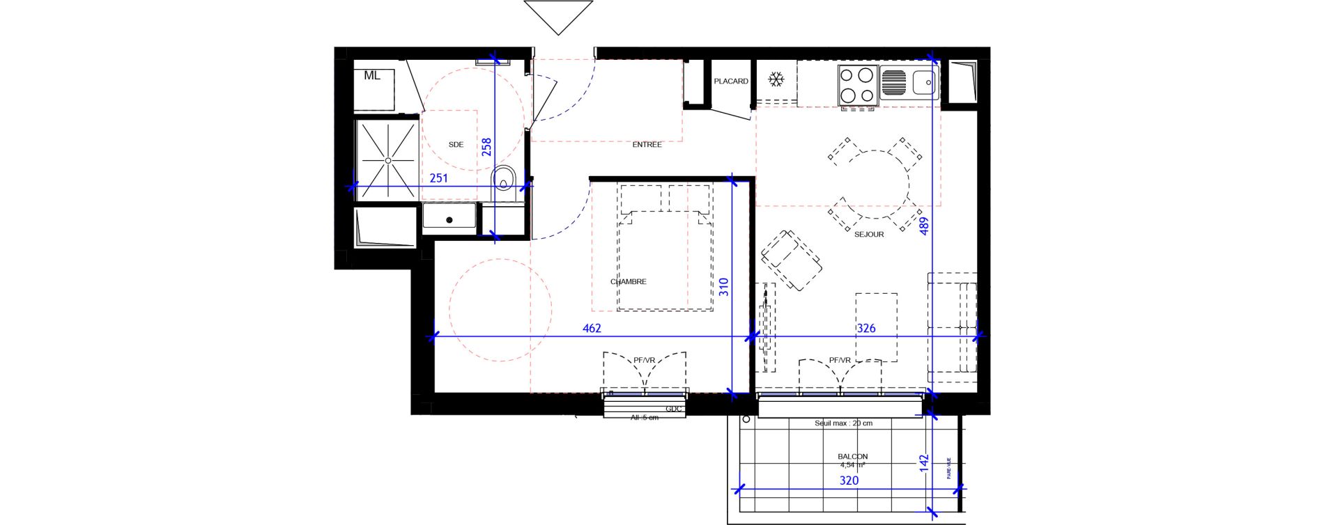 Appartement T2 de 39,77 m2 &agrave; Maisons-Alfort Centre vert de maison