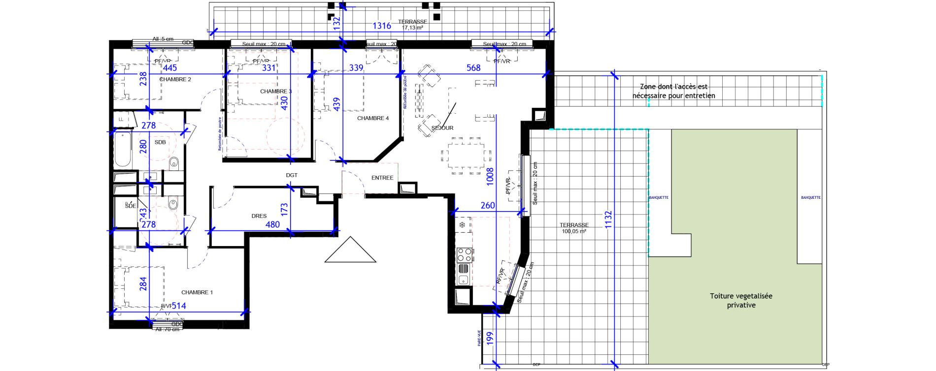 Appartement T5 de 128,95 m2 &agrave; Maisons-Alfort Centre vert de maison
