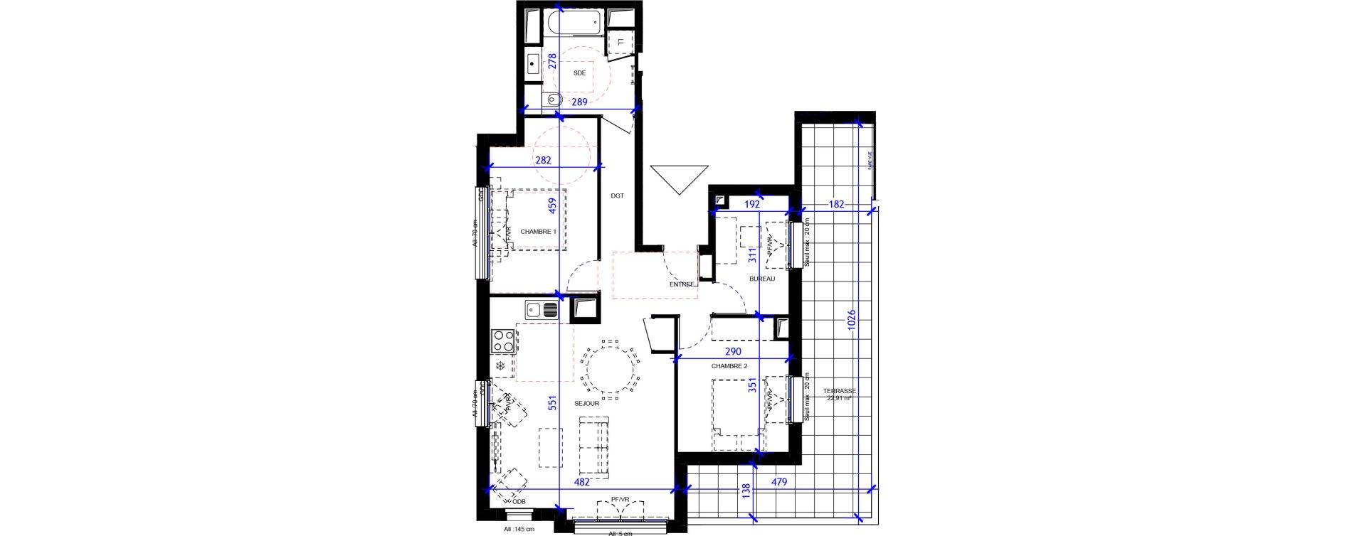 Appartement T3 de 68,57 m2 &agrave; Maisons-Alfort Centre vert de maison