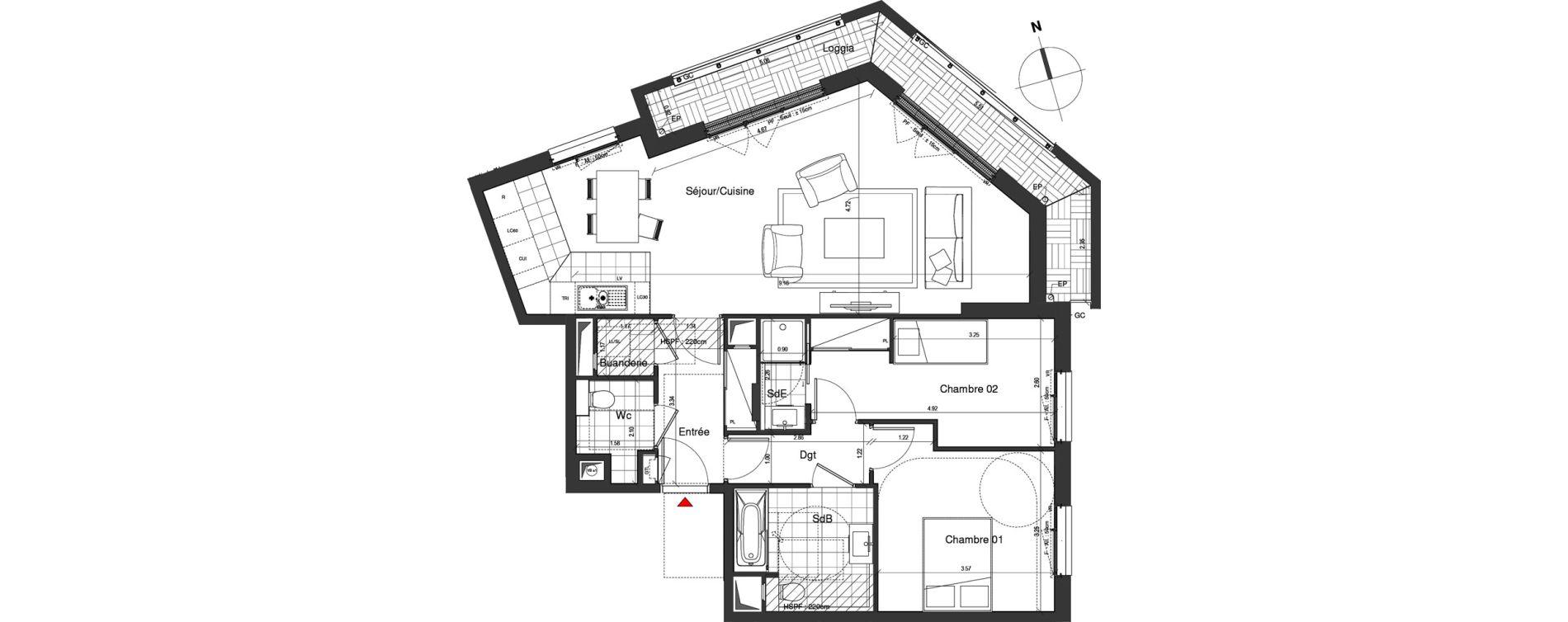 Appartement T3 de 81,81 m2 &agrave; Nogent-Sur-Marne Centre