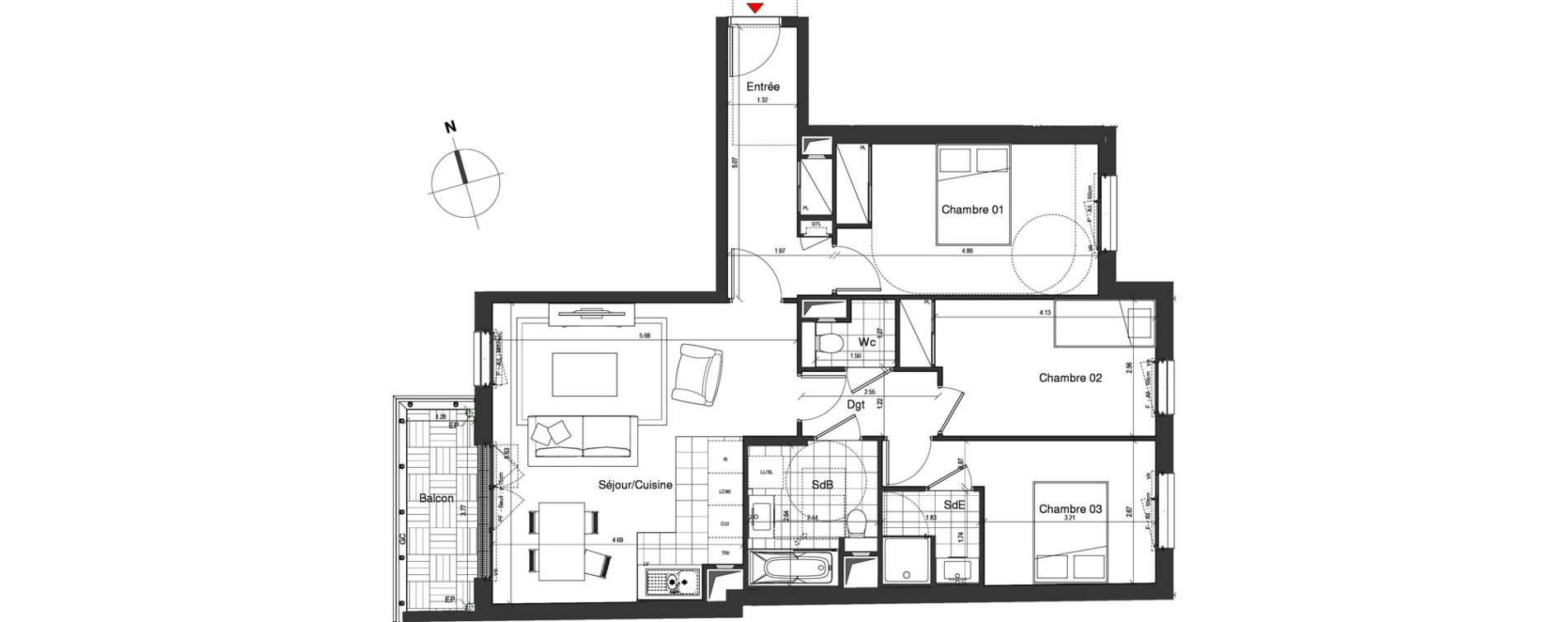 Appartement T4 de 85,24 m2 &agrave; Nogent-Sur-Marne Centre