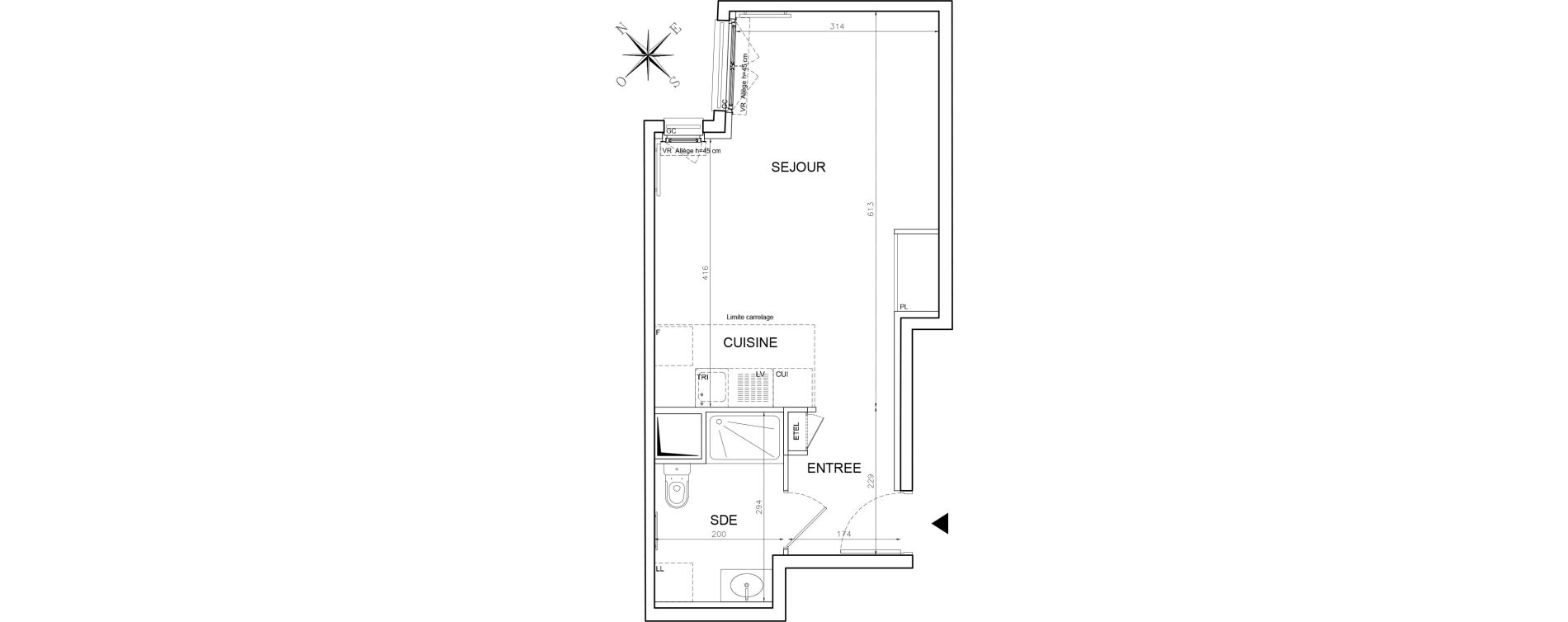 Appartement T1 de 32,30 m2 &agrave; Nogent-Sur-Marne Centre