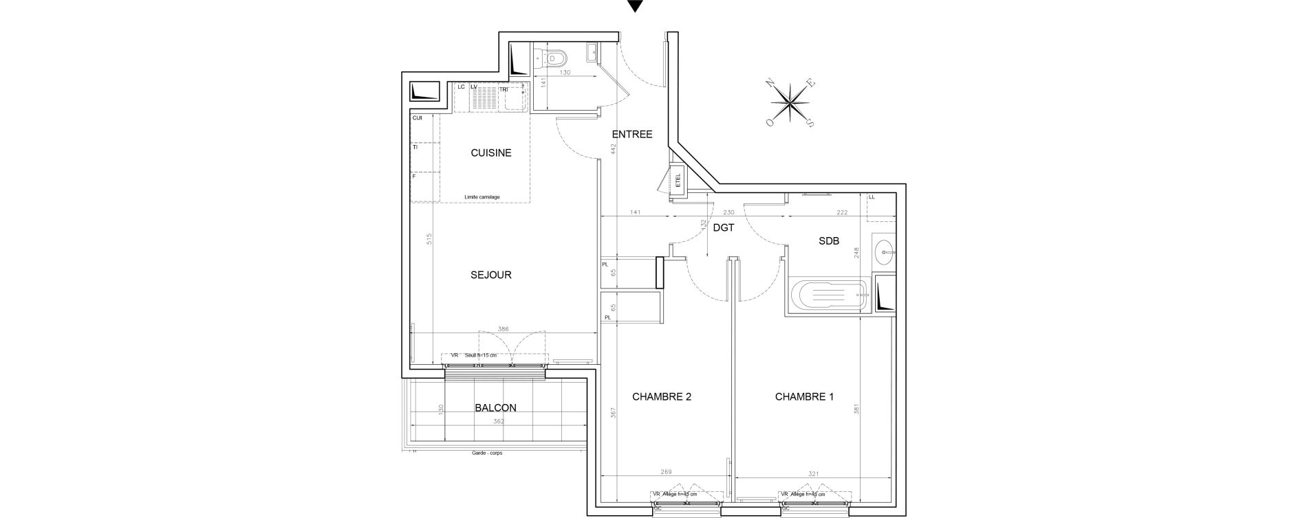 Appartement T3 de 63,73 m2 &agrave; Nogent-Sur-Marne Centre