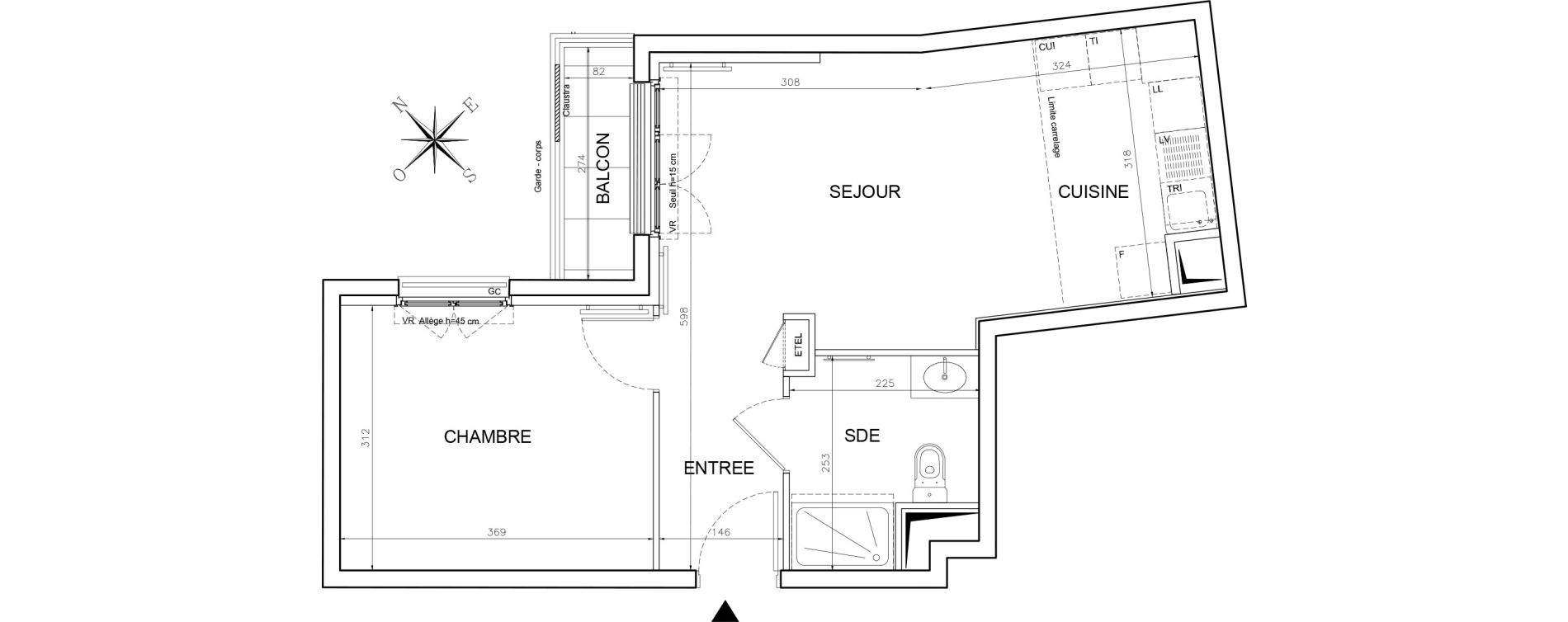 Appartement T2 de 41,17 m2 &agrave; Nogent-Sur-Marne Centre