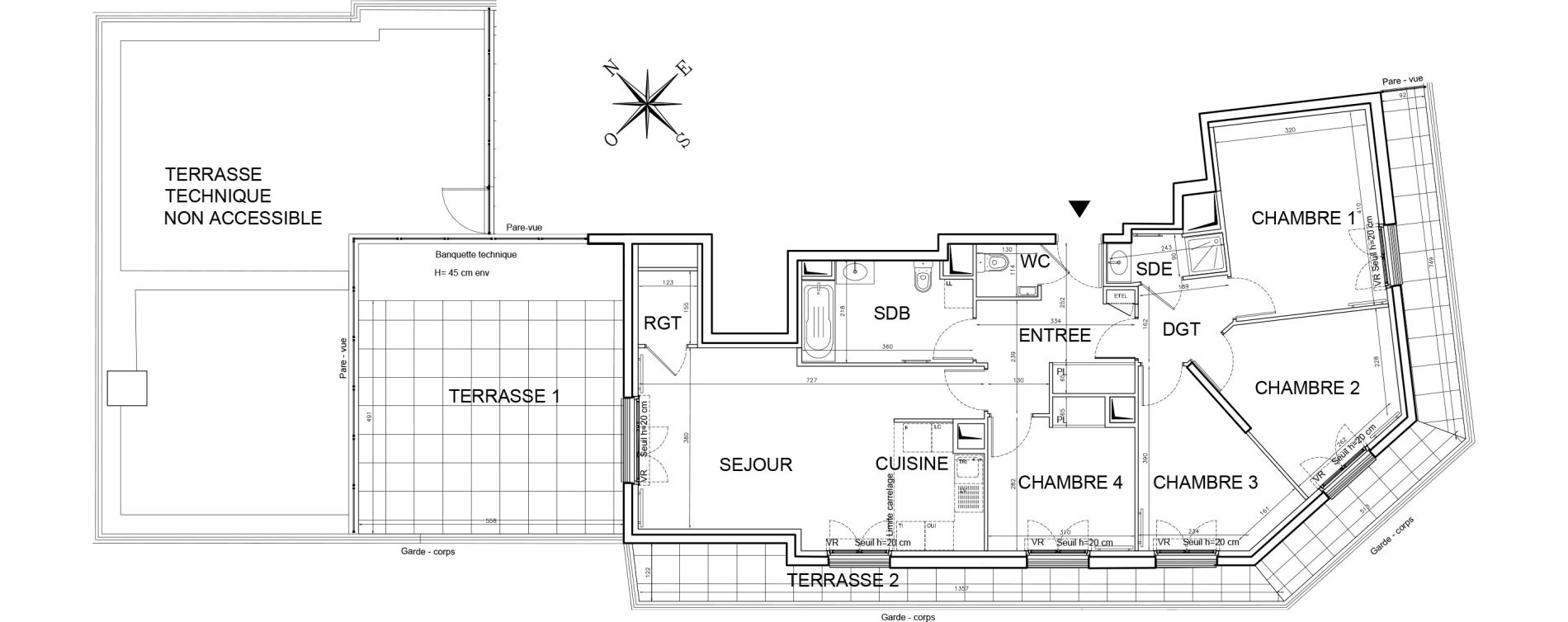 Appartement T5 de 94,72 m2 &agrave; Nogent-Sur-Marne Centre