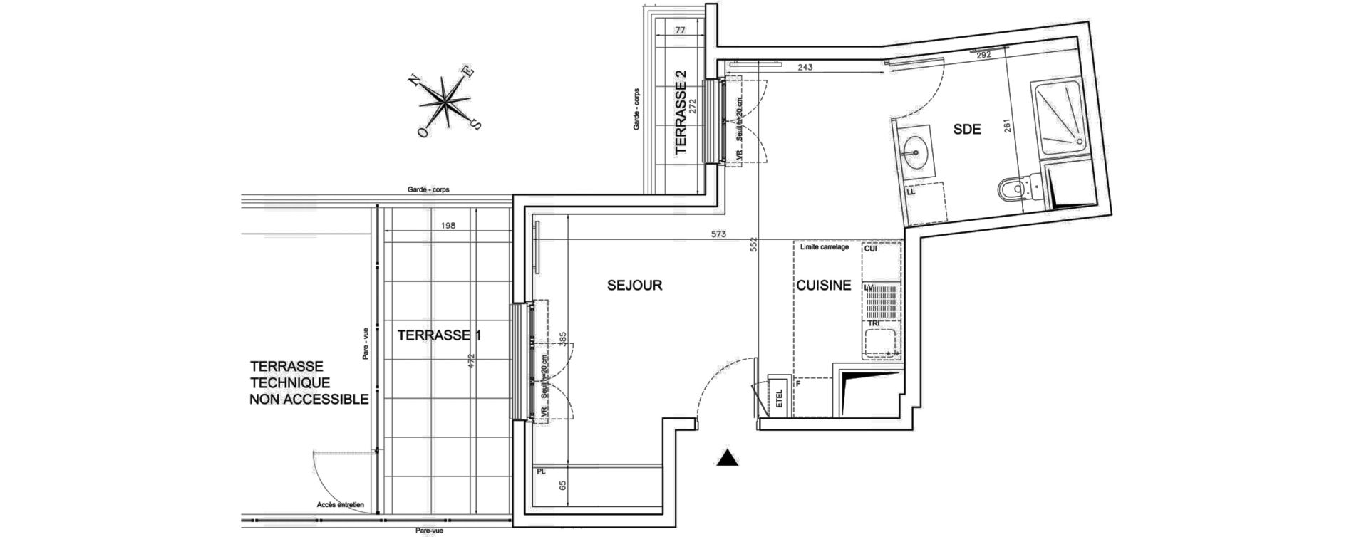 Appartement T1 de 32,75 m2 &agrave; Nogent-Sur-Marne Centre
