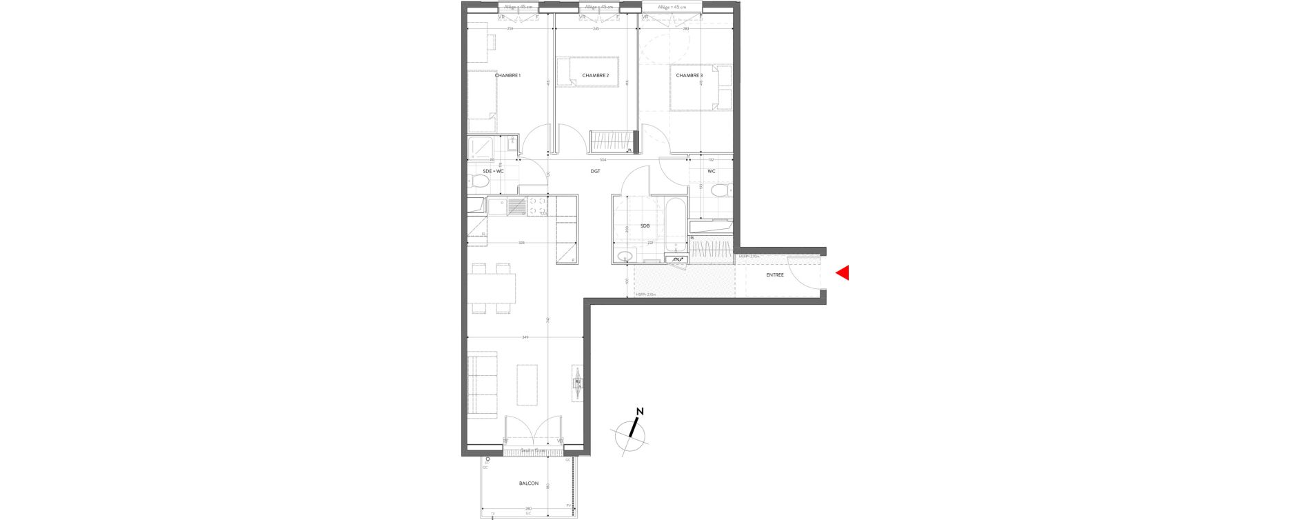 Appartement T4 de 83,46 m2 &agrave; Orly Carri&egrave;res - sentiers